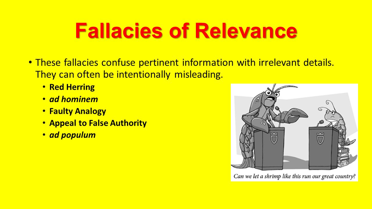 Avoiding Fallacies